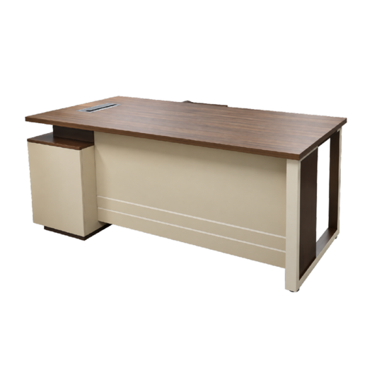 Malcolm L-Type Executive Table with Cabinet & Drawer, 160cm