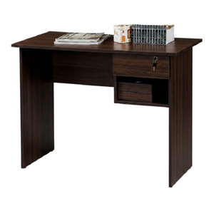 Toad Lily Office Table with Open Shelf & Lockable Drawer, 90cm