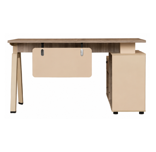 Aidan L-Type Executive Table with Cabinet & Drawer, 120cm