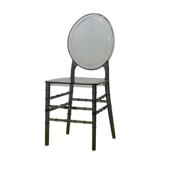 A stylish clear seat, emphasizing contemporary aesthetics and simplicity.