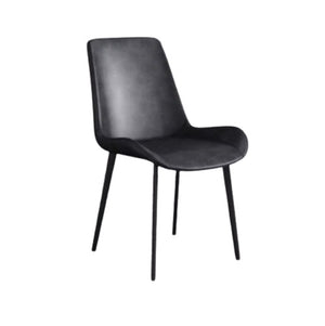 Miles Dining Chair | Leatherette Upholstered Seat with Metal Frame