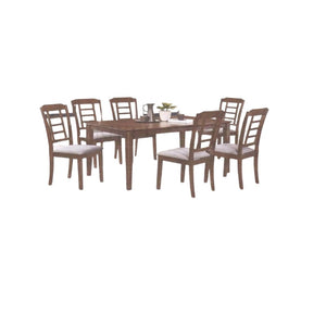 Carter 4 Seater Dining Set | Rectangular Wooden Dining Set with Cushioned Seats