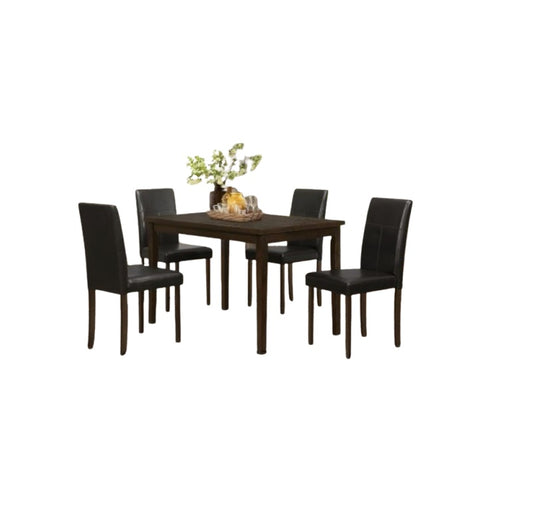 Rosie 4 & 6 Seater Dining Set | Rectangular Wooden Dining Set with Leatherette Cushioned Seats
