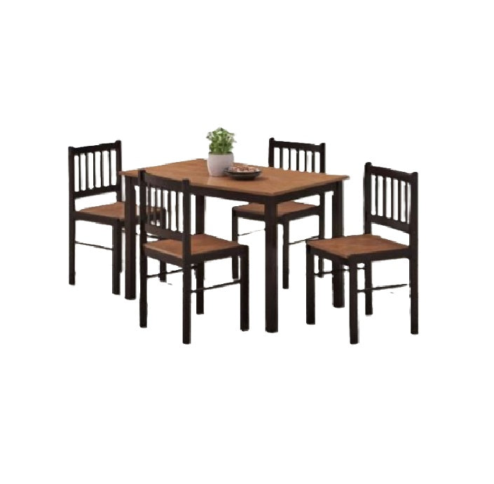 Gooseberry 4 Seater Dining Set | Rectangular Wooden Dining Table with Wooden Chairs