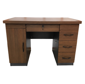 Smith Office Table with Lockable Center Drawer & 3-Drawer Pedestal, 120cm & 140cm