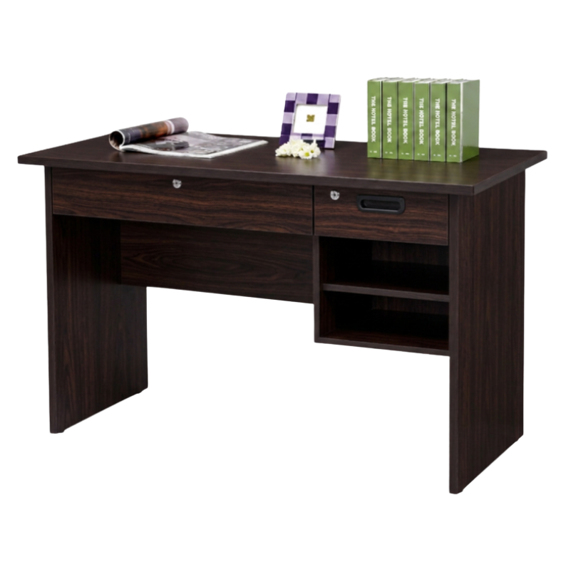 Brunnera Office Table with 2 Lockable Drawers, 116cm