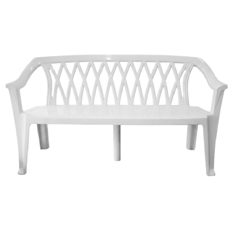 Cofta Diamond Monobloc Bench | 3-Seater | Durable Moulded Polypropylene Plastic