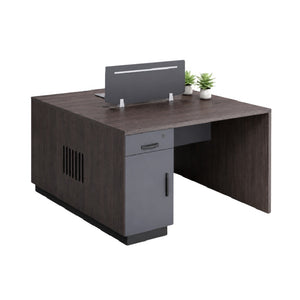 Kia 2-Person Workstation Desk with Storage Drawers, 120cm x 120cm