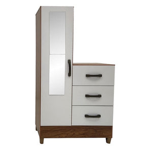 Charity 87cm Dresser Cabinet with Door Mirror and 3 Drawers