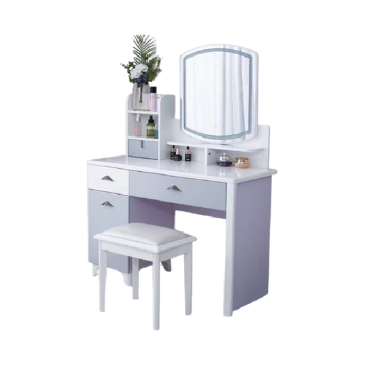 Hens 100cm Dresser with LED Mirror & Stool