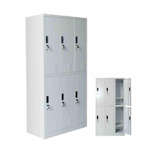 Ferris 6-Door Steel Locker, 90cm