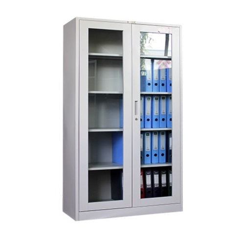 A gray metal locker with compartments, designed for efficient storage and easy access.