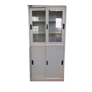 Eugene Steel Cabinet with Sliding Doors & Lock, 90cm