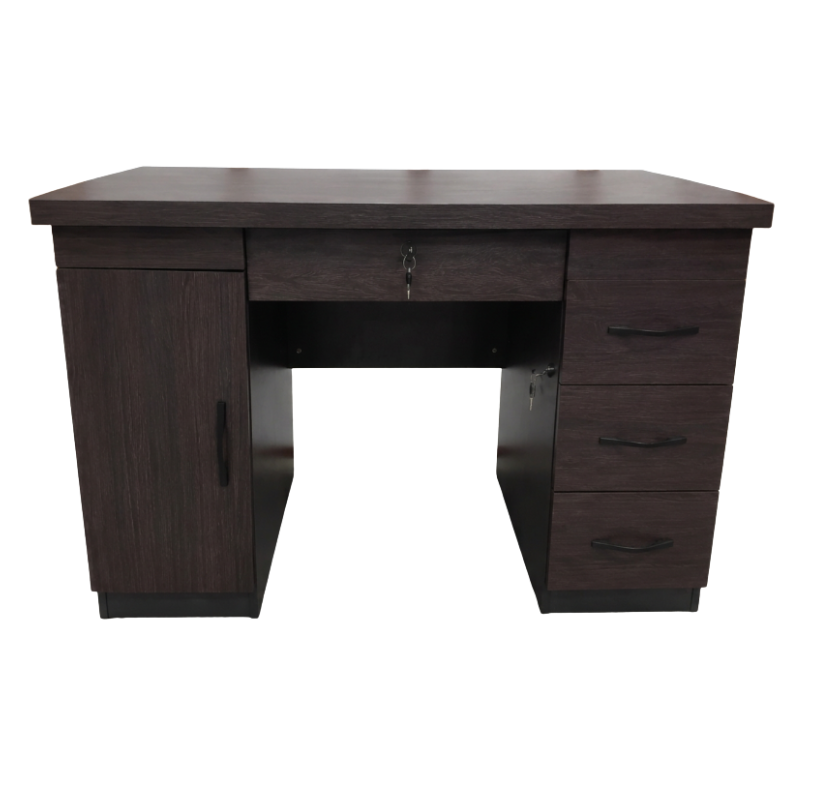Smith Office Table with Lockable Center Drawer & 3-Drawer Pedestal, 120cm & 140cm