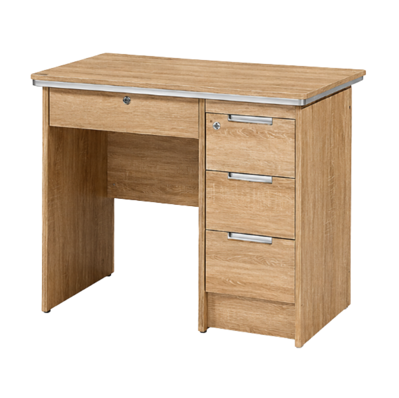 Tea Plant Office Table with 4 Drawers & Dual Locks, 80cm