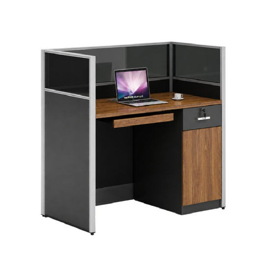 Tim 1-Person Workstation Desk with Fixed Pedestal, 120cm