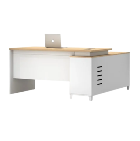 Jax L-Type Executive Table with Cabinet & Drawer, 160cm