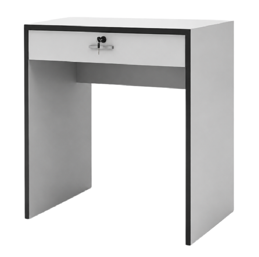 Coleus Office Table with Lockable Drawer, 61cm