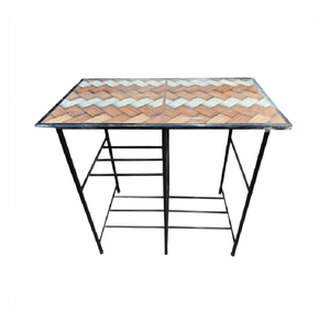 Avior Steel Stove Stand with Open Storage Shelves