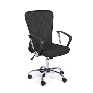 Hugh Mesh Computer Chair with Armrests & Chrome Base