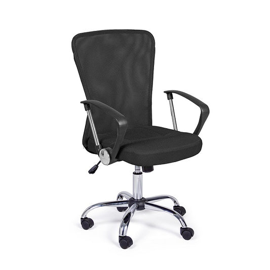 Hugh Mesh Computer Chair with Armrests & Chrome Base