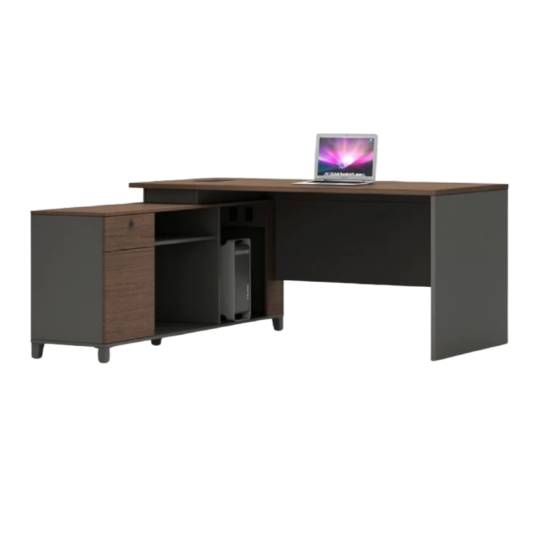Jax L-Type Executive Table with Cabinet & Drawer, 160cm