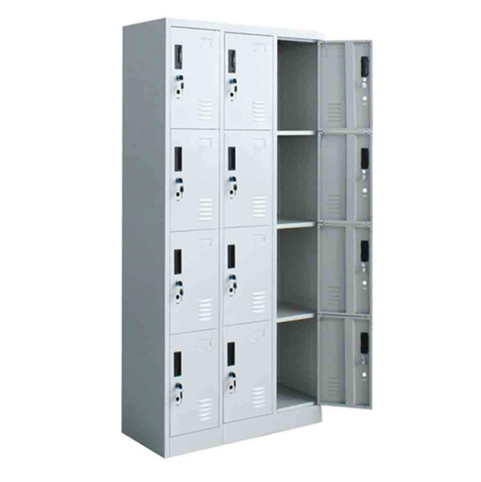 Finnick 12-Door Steel Locker, 90cm