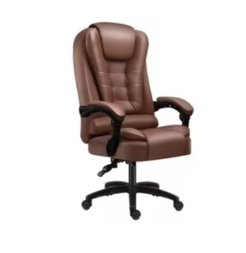 Brown office chair on a white background