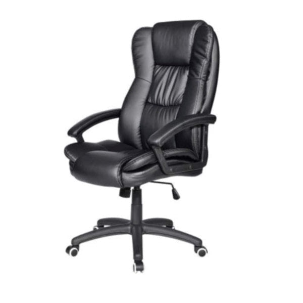 Black office chair on a white background