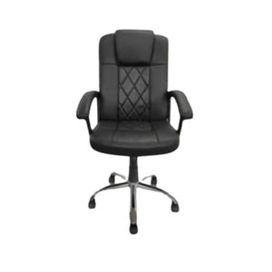 Wolf High-Back Executive Chair with Leatherette Upholstery & Wooden Base