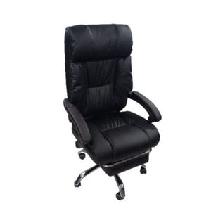 Moses Executive Chair with Leather Upholstery & Footrest