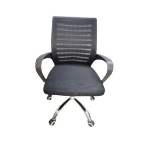 Zeke Mid-Back Mesh Desk Chair with Padded Fabric Seat