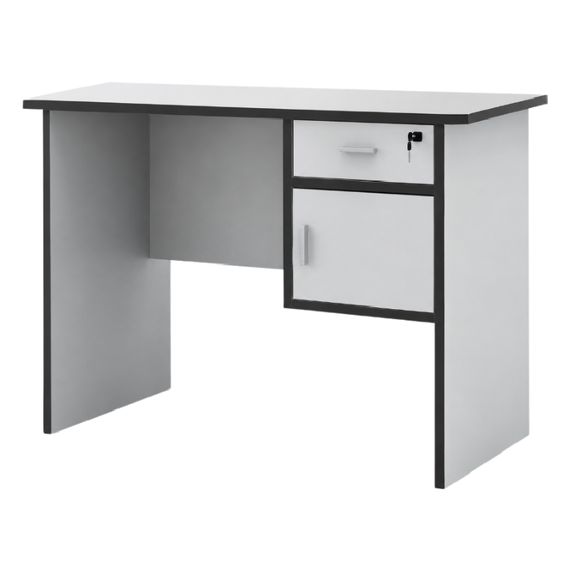 Heuchera Office Table with Lockable Drawer, 107cm