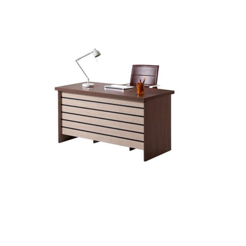 A minimalist computer desk, emphasizing an organized and efficient work environment.