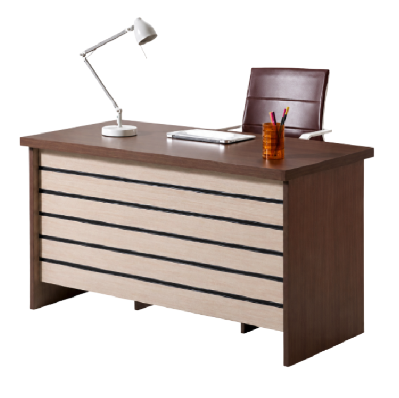 A minimalist computer desk, emphasizing an organized and efficient work environment.