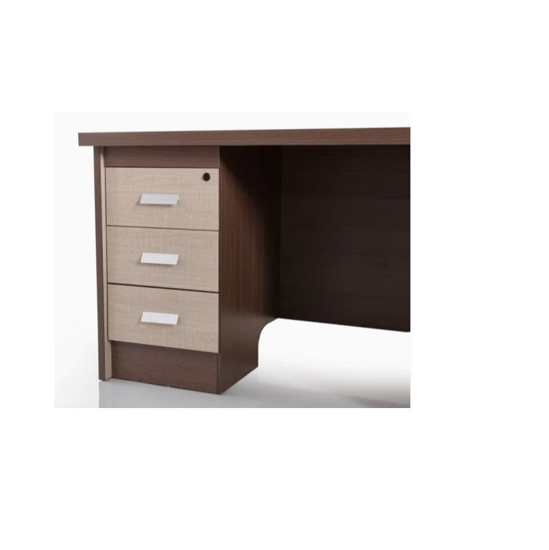A minimalist computer desk, emphasizing an organized and efficient work environment.