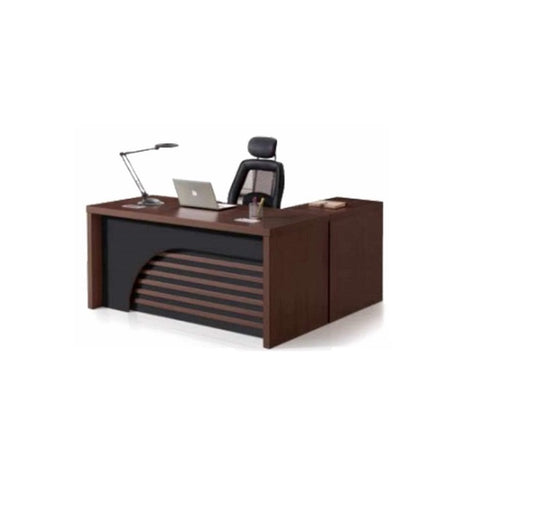 A minimalist computer desk, emphasizing an organized and efficient work environment.