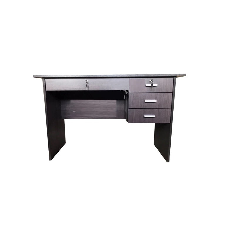 A office desk with a wooden drawer, perfect for efficient workspace management.