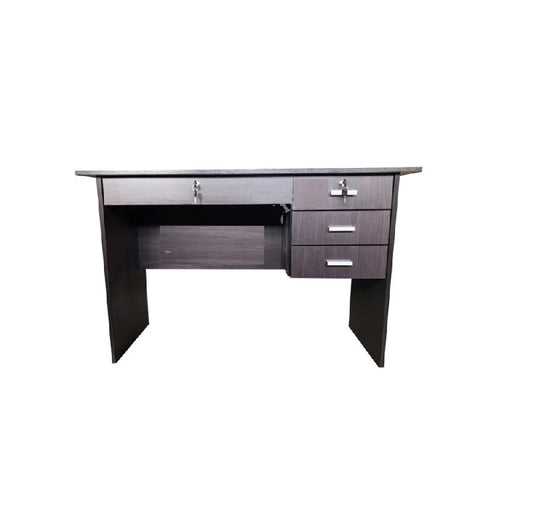 A office desk with a wooden drawer, perfect for efficient workspace management.