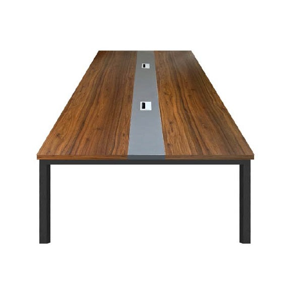 A functional work station with a desk, providing a conducive environment for professional tasks.