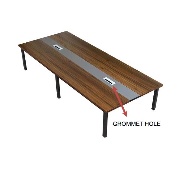 A functional work station with a desk, providing a conducive environment for professional tasks.