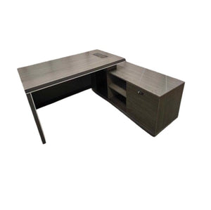 Watercress L-Type Executive Table with Cabinet, Drawer & Open Shelves, 160cm, 180cm & 200cm