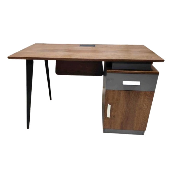 Modern desk design with one door & one drawer, perfect for organizing office essentials.