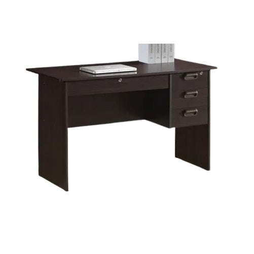 A office desk with a wooden drawer, perfect for efficient workspace management.