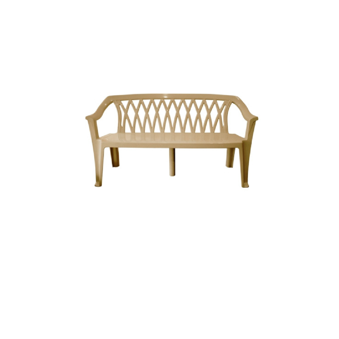 Cofta Diamond Monobloc Bench | 3-Seater | Durable Moulded Polypropylene Plastic