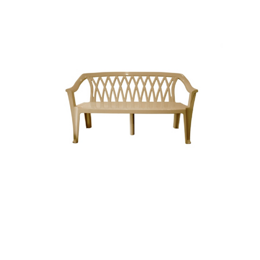Cofta Diamond Monobloc Bench | 3-Seater | Durable Moulded Polypropylene Plastic