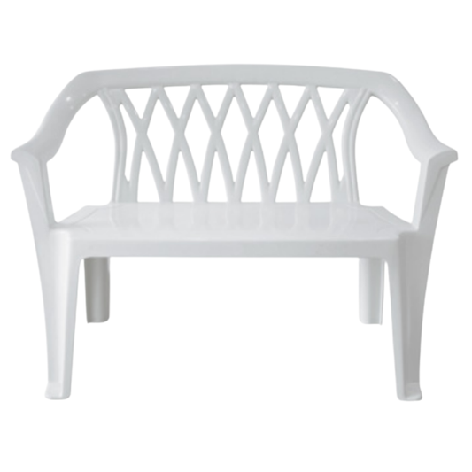 Cofta Diamond Monobloc Bench | 2-Seater| Durable Moulded Polypropylene Plastic