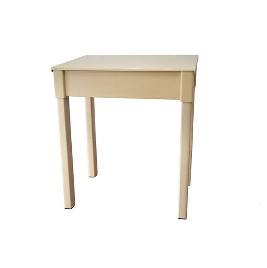 Oxford plastic study table with modesty panel in granite beige and white for study and office use.