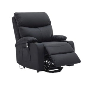A cozy  recliner chair equipped with a modern armrest, perfect for relaxation in a contemporary setting.