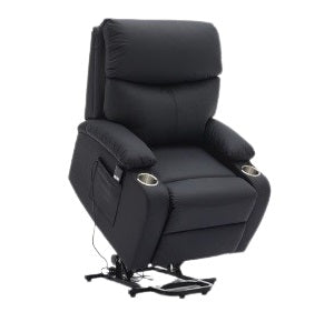 Henna Recliner Chair | Leatherette Power Lift Recliner with Cup Holder